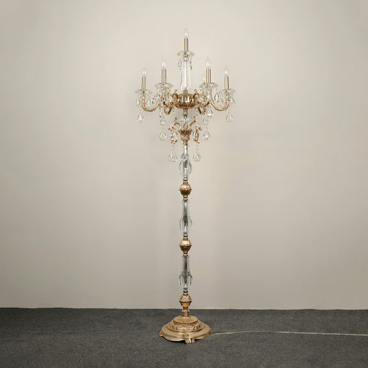 Crystal floor lamp, zinc alloy crystal floor lamp
