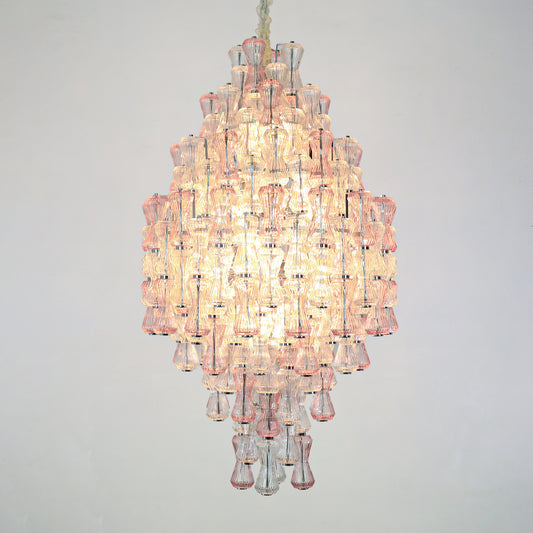 French style pendant light luxury glass lamp villa restaurant colorful pendant light