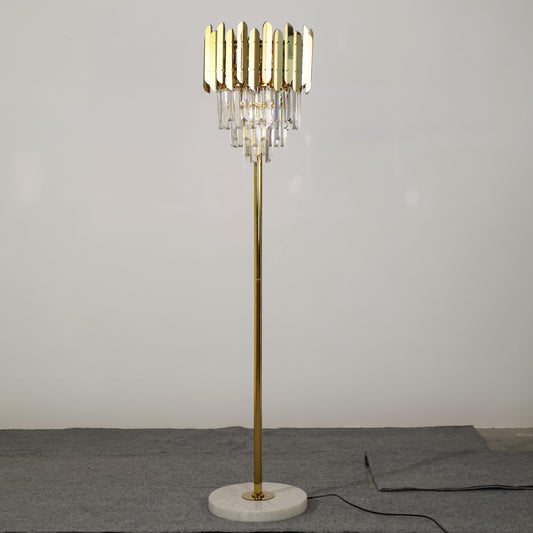 Crystal Floor Lamp — European-Style Crystal Lighting for Living Rooms and Villas — Light Luxury & Minimalist Style