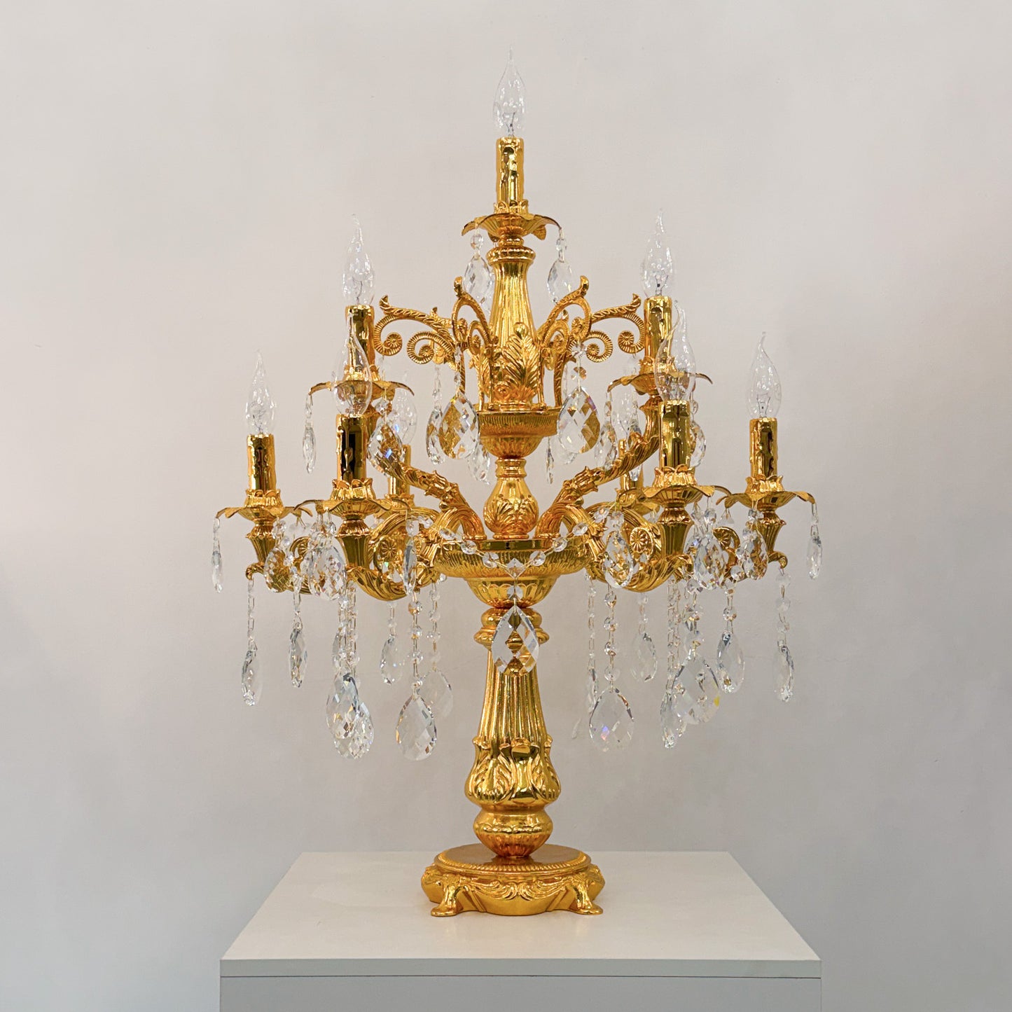 European style crystal table lamp, living room table lamp, villa table lamp, study table lamp