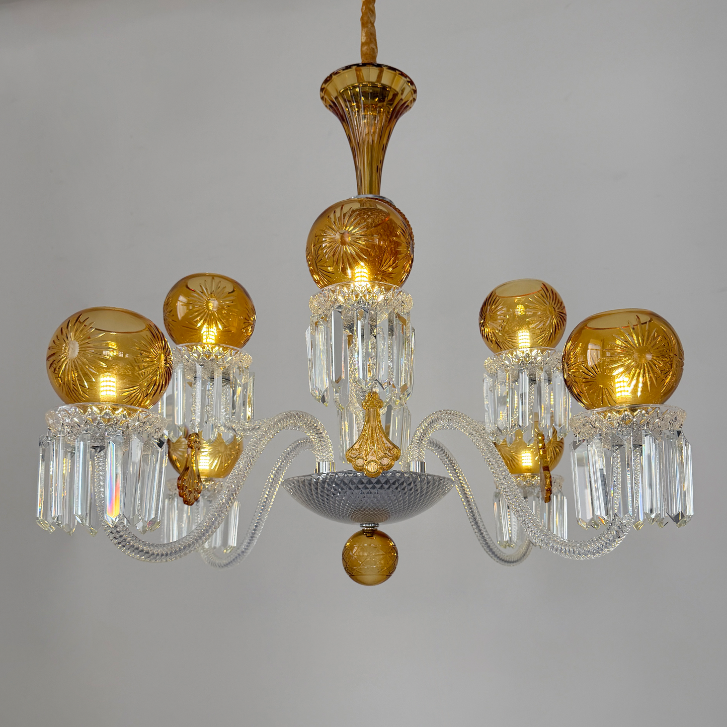 Candle-style crystal chandelier, European-style crystal lamp, pendant light fixture