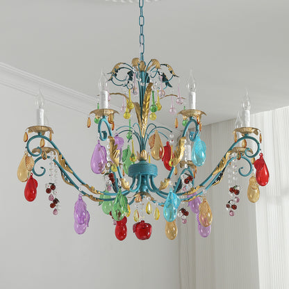 Colorful crystal chandelier, children's room chandelier, crystal lamp