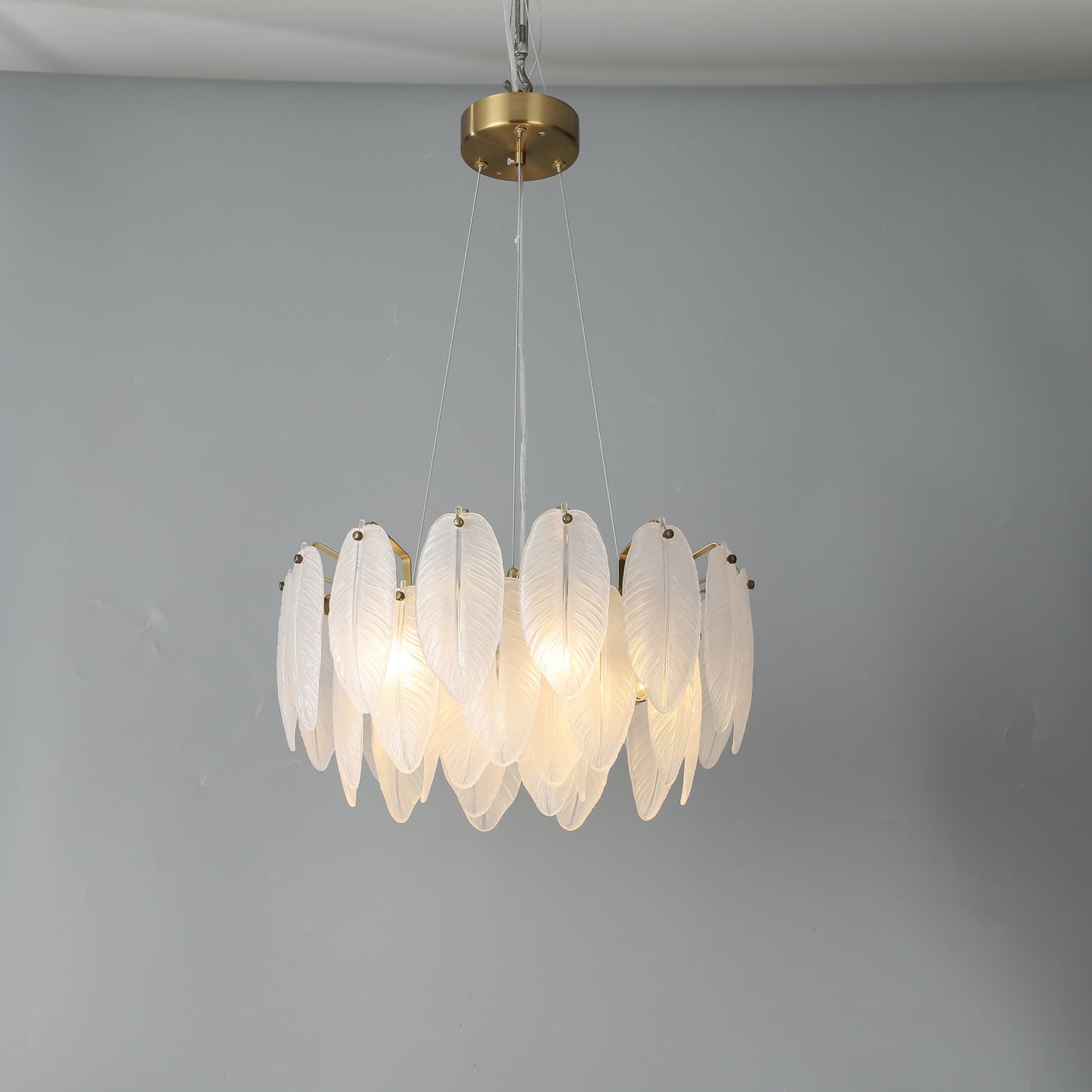 Postmodern glass chandelier modern minimalist style