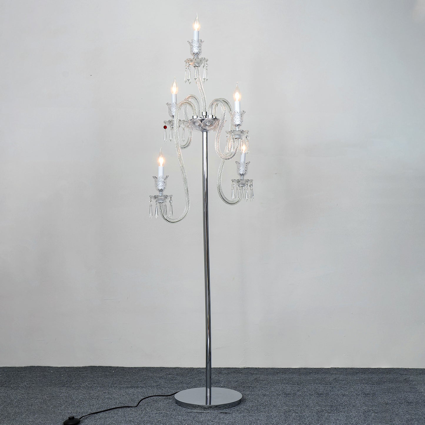 Crystal Floor Lamp | European-Style Crystal Lighting | Living Room Lamp | Villa Lighting