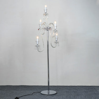 Crystal Floor Lamp | European-Style Crystal Lighting | Living Room Lamp | Villa Lighting