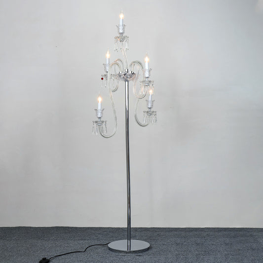 Crystal Floor Lamp | European-Style Crystal Lighting | Living Room Lamp | Villa Lighting