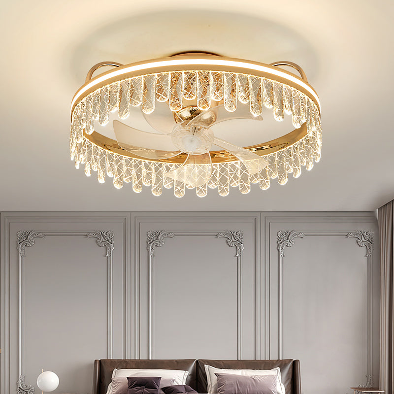 Fan light, dining room light, bedroom light, crystal chandelier.