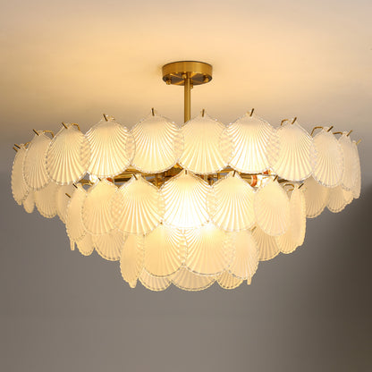 Postmodern glass chandelier modern minimalist style