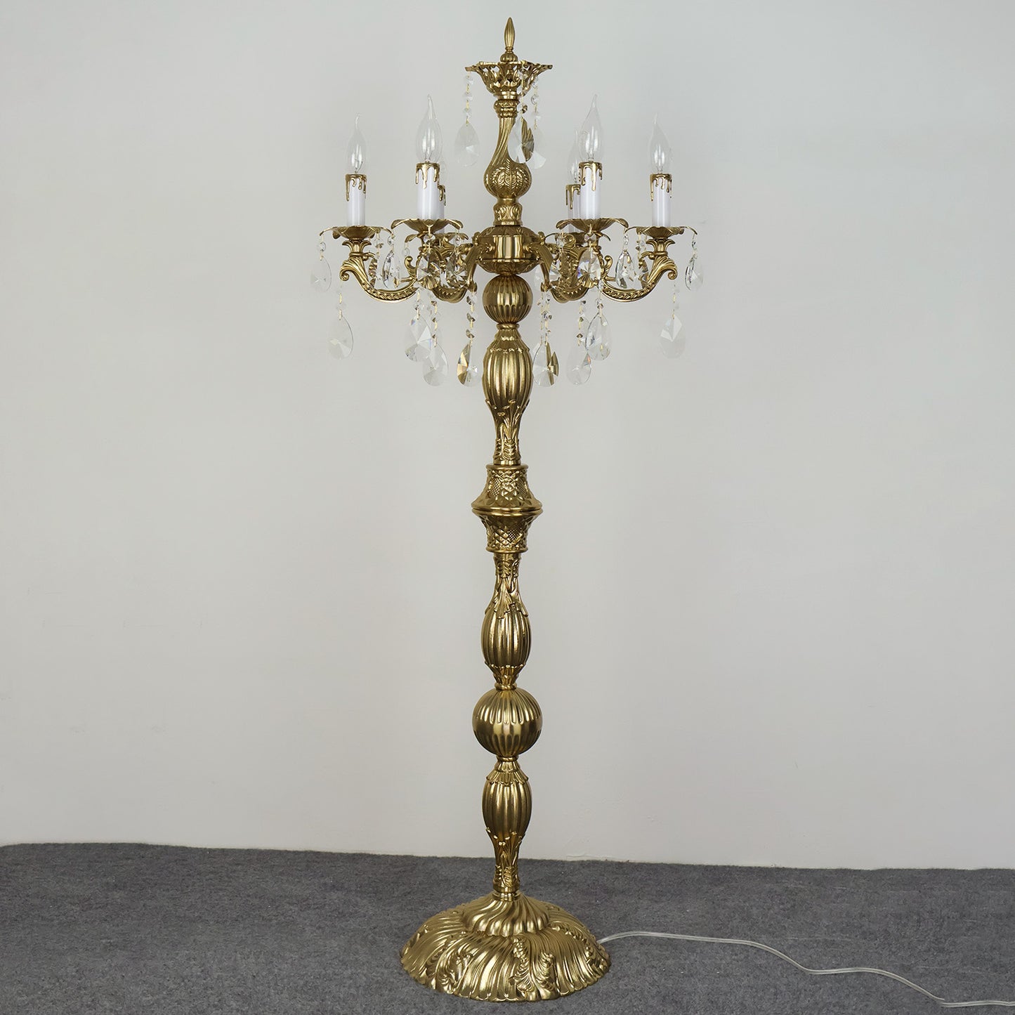 Zinc alloy floor lamp, European style floor lamp, crystal floor lamp