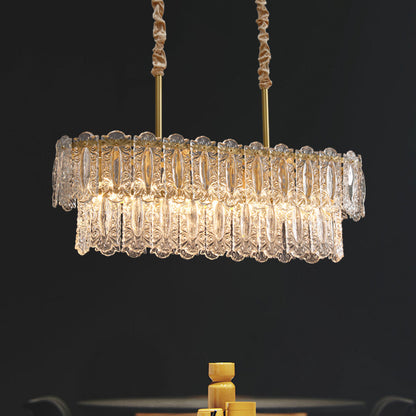 Postmodern glass chandelier, dining room chandelier, hallway chandelier