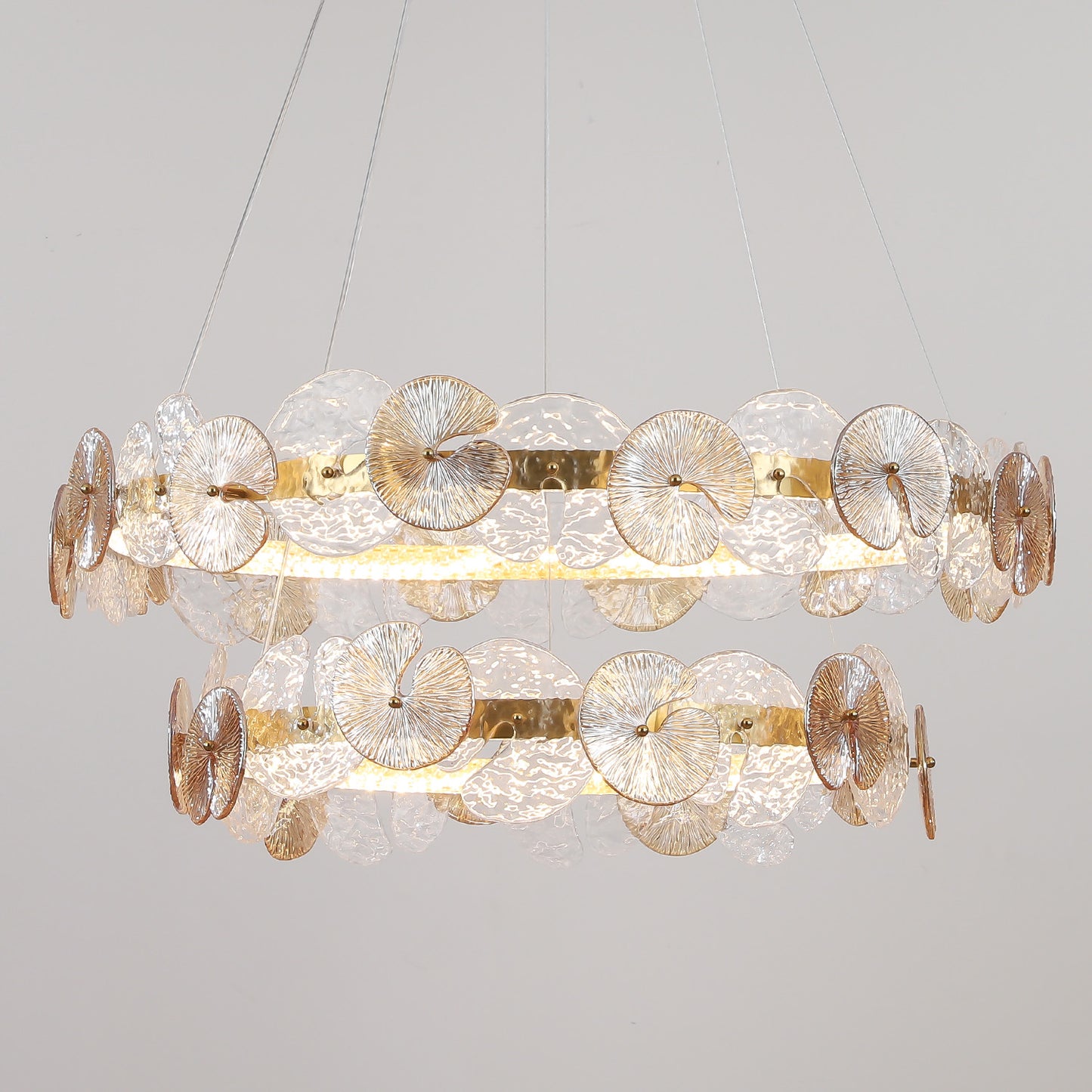 Postmodern glass chandelier modern minimalist style