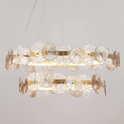 Postmodern glass chandelier modern minimalist style