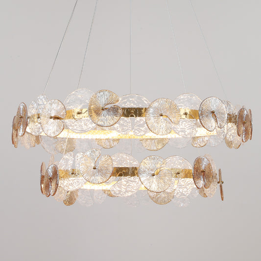 Postmodern glass chandelier modern minimalist style