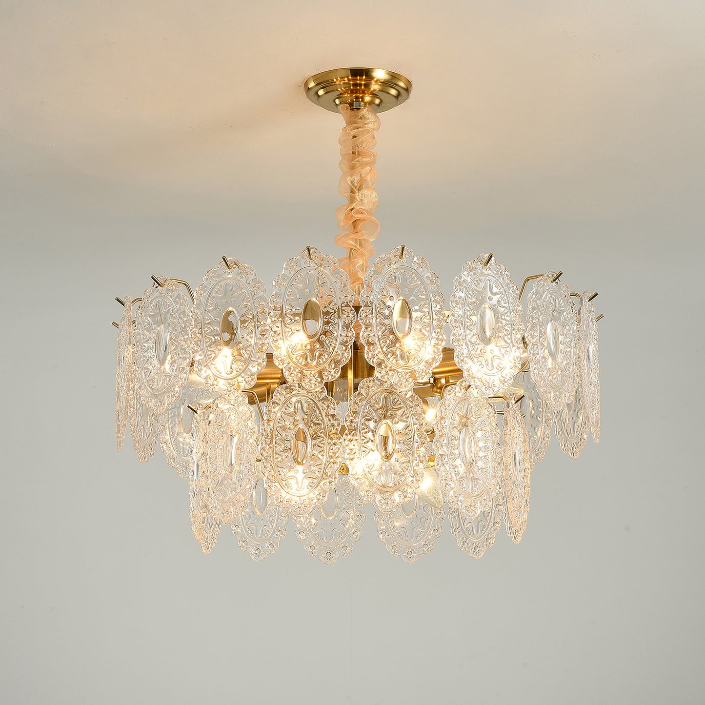 Postmodern glass chandelier modern minimalist style