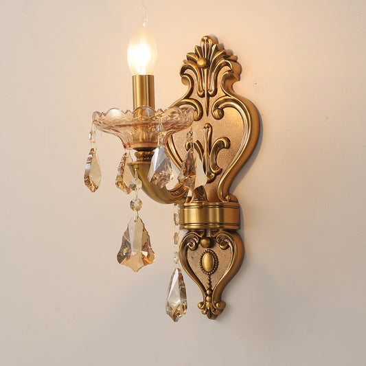 European modern simple crystal wall lamp