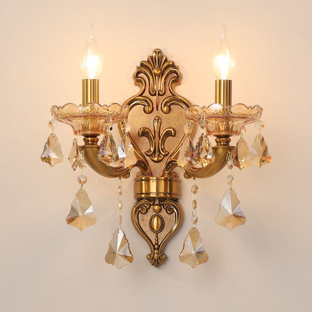 European modern simple crystal wall lamp