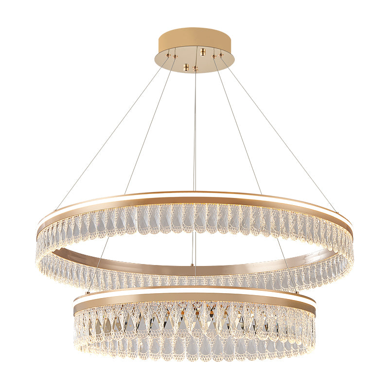 Modern minimalist crystal chandelier, living room light, bedroom light, dining room light.HQC6985/80+60+40