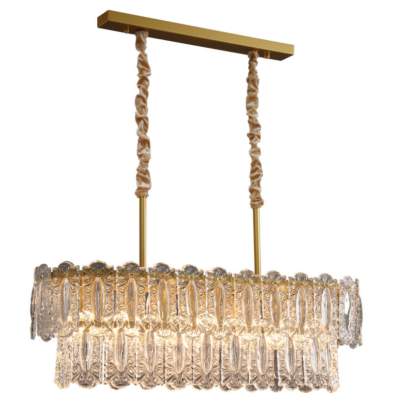 Postmodern glass chandelier, dining room chandelier, hallway chandelier