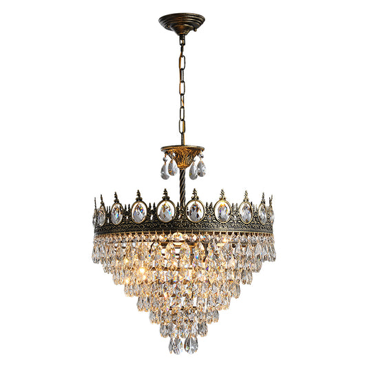 Wrought iron crystal chandelier, dining room light, hallway light, living room light, coffee shop light