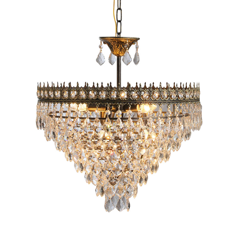 Wrought iron crystal chandelier, dining room light, hallway light, living room light, coffee shop light