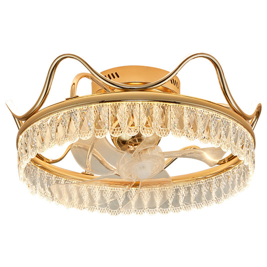 Fan light, dining room light, bedroom light, crystal chandelier, ceiling light