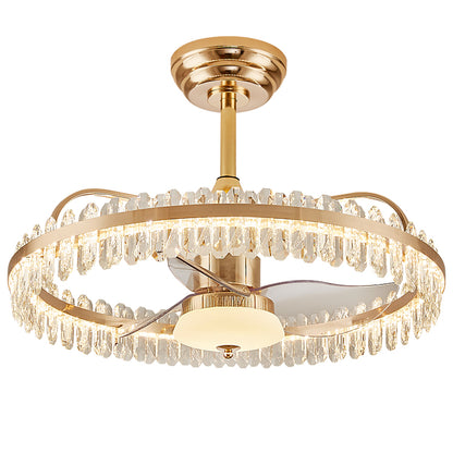 Fan light, dining room light, bedroom light, crystal chandelier. HQC5390-6050