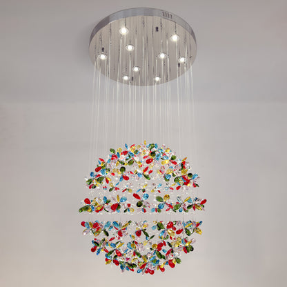 Modern minimalist crystal chandelier, suitable for dining rooms, as a ceiling light or hallway light.