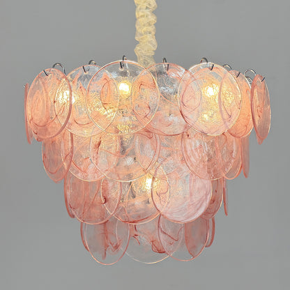 Modern minimalist crystal chandelier, suitable for living room, bedroom, and dining room.
