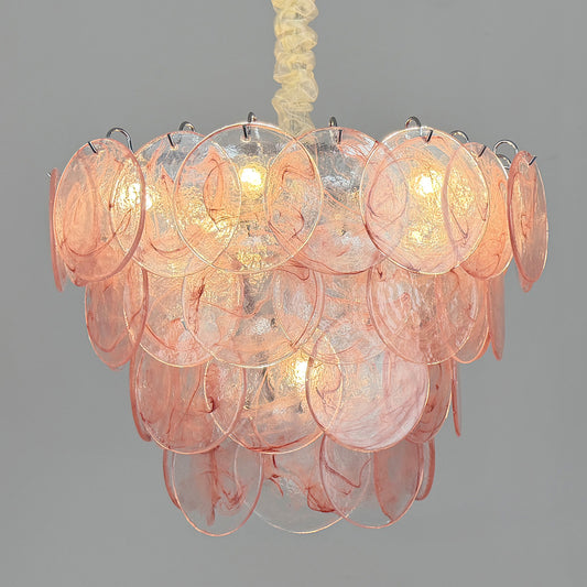 Modern minimalist crystal chandelier, suitable for living room, bedroom, and dining room.