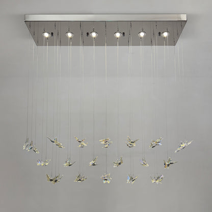 Modern minimalist crystal chandelier, suitable for living rooms, hallways, and villas.