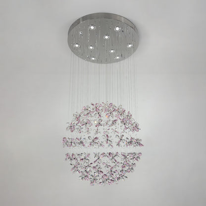 Modern minimalist crystal chandelier, suitable for dining rooms, as a ceiling light or hallway light.