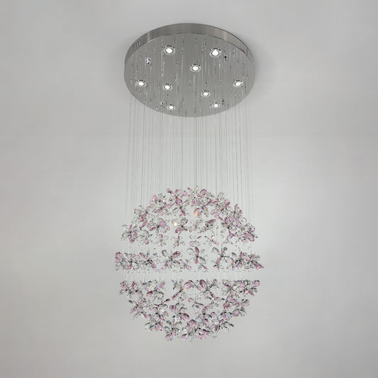Modern minimalist crystal chandelier, suitable for dining rooms, as a ceiling light or hallway light.