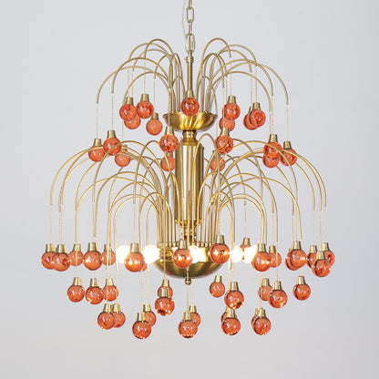 Crystal chandelier living room vintage French style