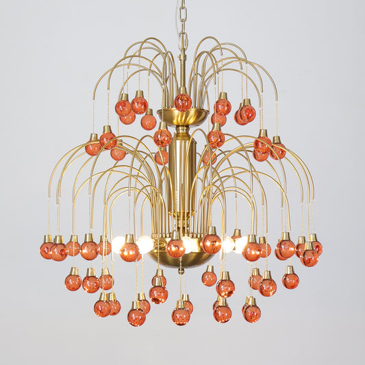Crystal chandelier living room vintage French style