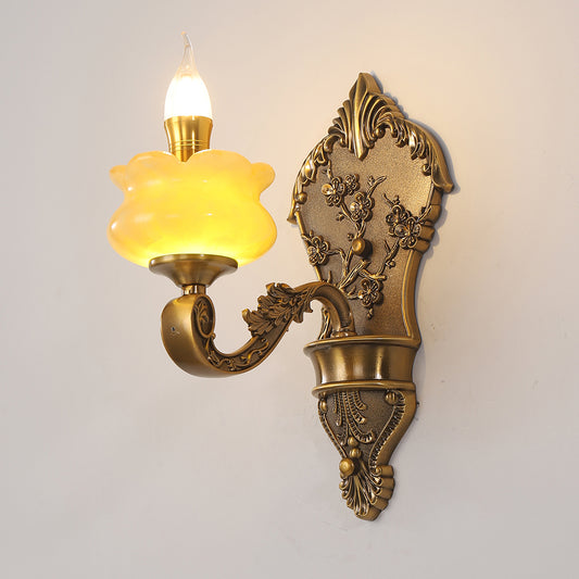 European modern simple crystal jade wall lamp