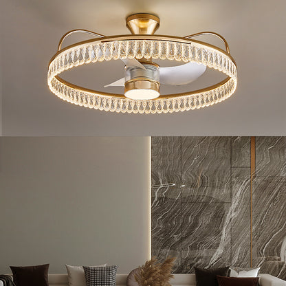Fan light, dining room light, bedroom light, crystal chandelier, ceiling light