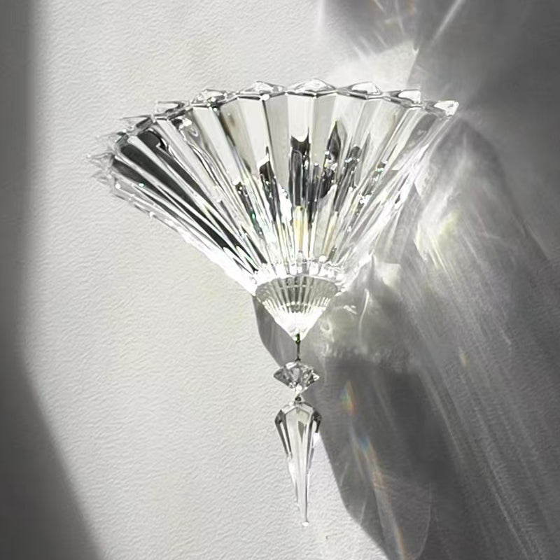 Transparent crystal wall lamp bedroom
