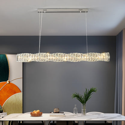 Light luxury crystal dining pendant light