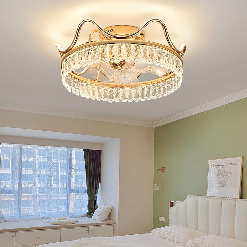 Fan light, dining room light, bedroom light, crystal chandelier, ceiling light