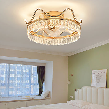 Fan light, dining room light, bedroom light, crystal chandelier, ceiling light