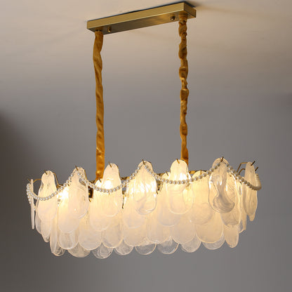 Postmodern glass chandelier modern minimalist style