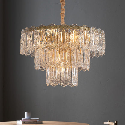 Postmodern glass chandelier, dining room chandelier, hallway chandelier