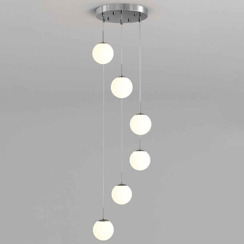 Yuhuaqi Lighting Modern Simple Glass Chandelier