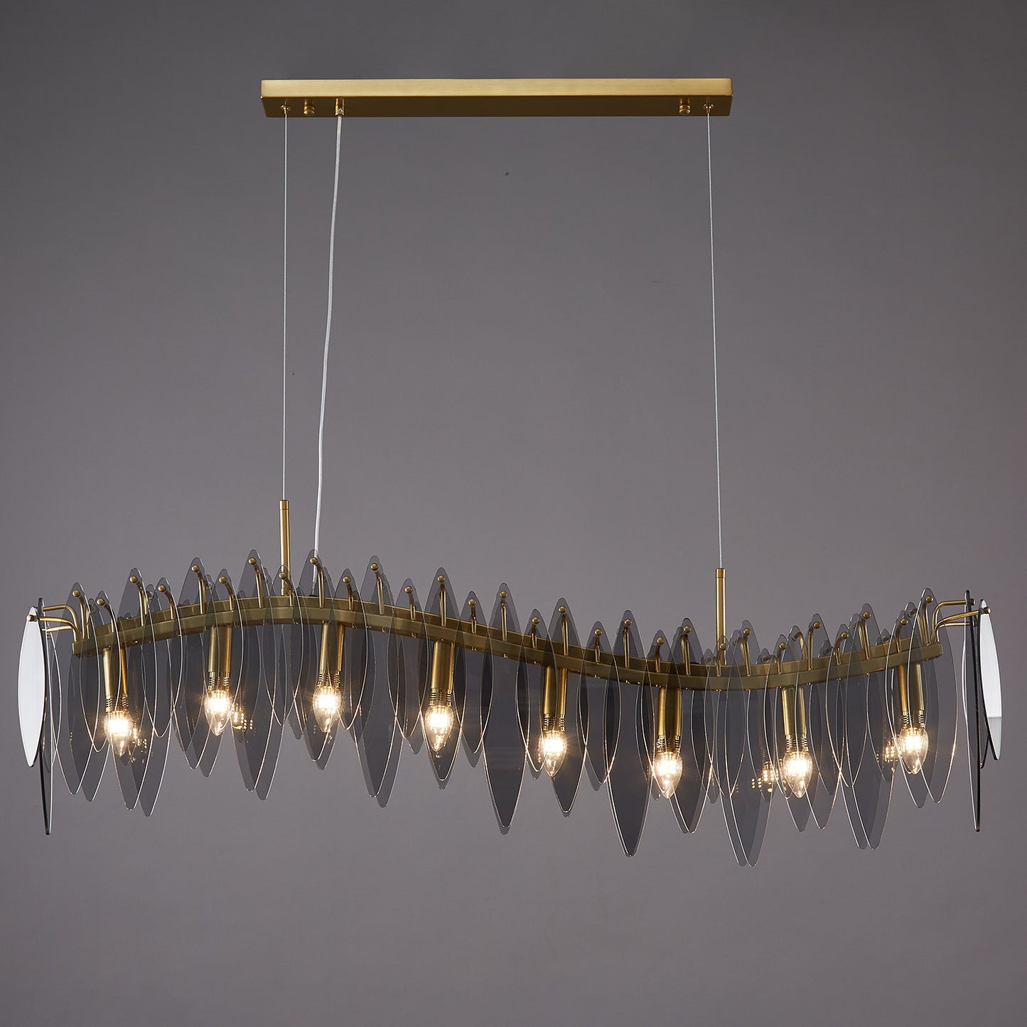 Postmodern glass chandelier modern minimalist style