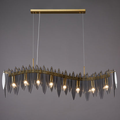 Postmodern glass chandelier modern minimalist style