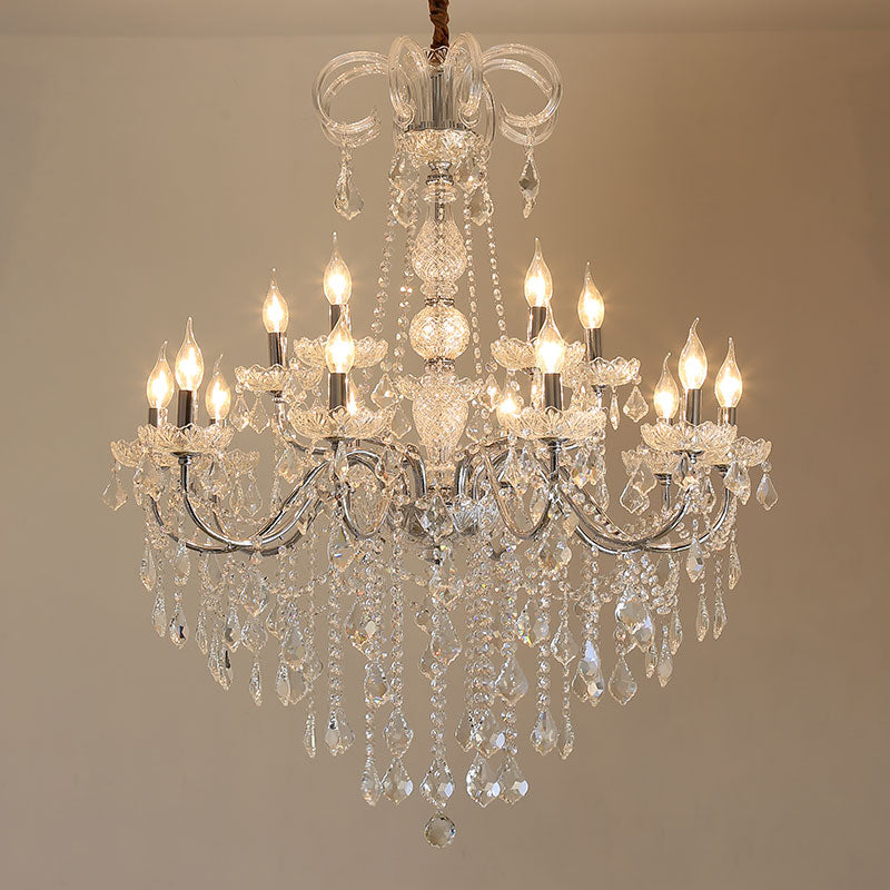 European candle crystal chandelier