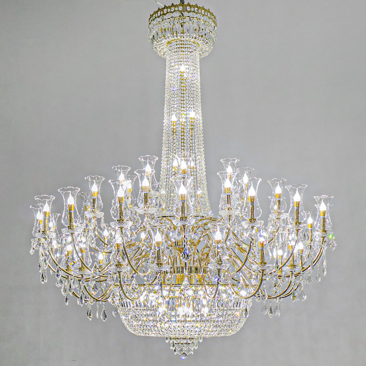Modern European style light luxury crystal glass chandelier villa hall
