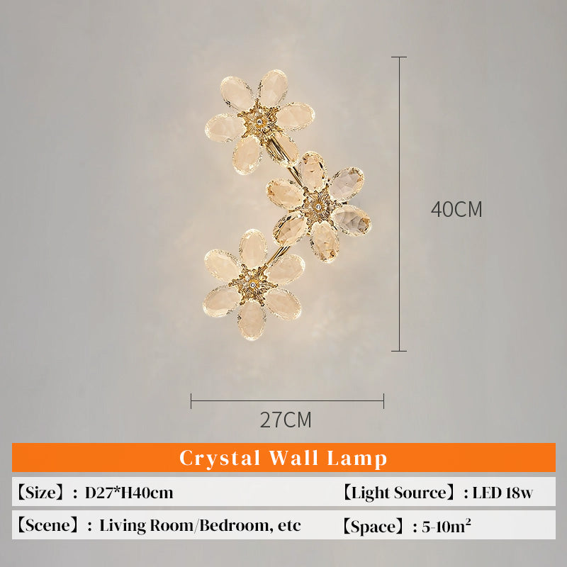 Postmodern simple crystal wall lamp