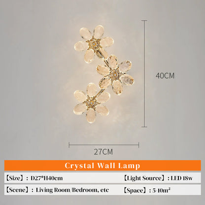 Postmodern simple crystal wall lamp