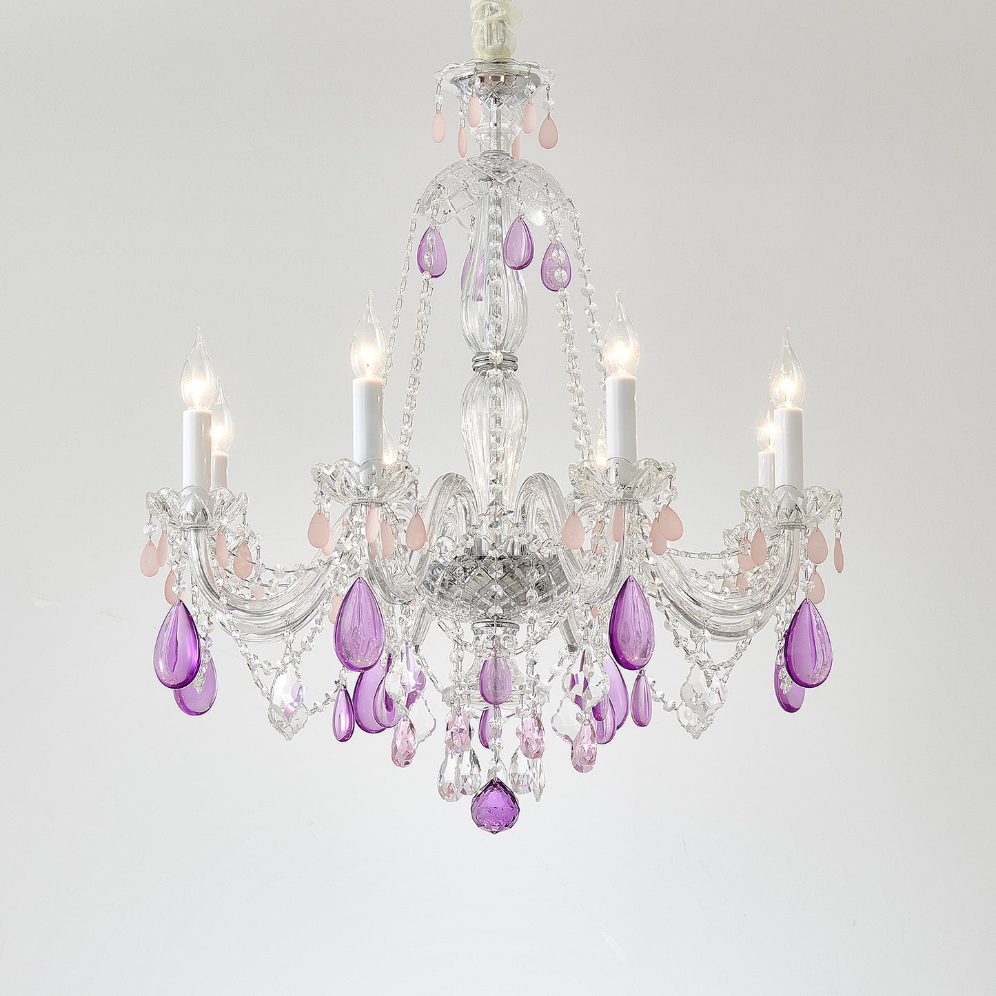 Yuhuaqi Lighting European Candle Crystal Chandelier
